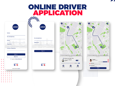 Online Driver Apps design illustration illustrator ui vector