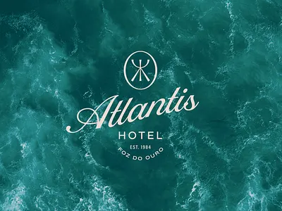 Atlantis Hotel atlantis brand brand design brand identity branding design flat hotel hotels icon logo logo design ocean sea travel type typography vector