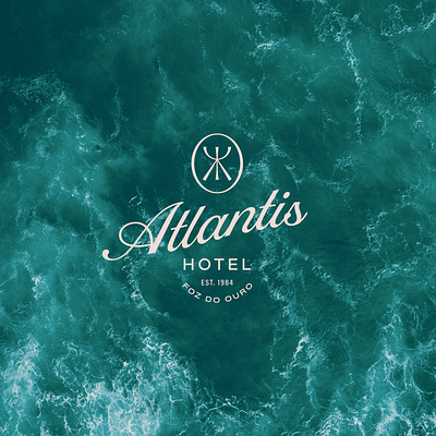 Atlantis Hotel atlantis brand brand design brand identity branding design flat hotel hotels icon logo logo design ocean sea travel type typography vector