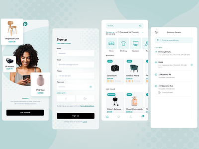 marketplace with delivery to home buying delivery app delivery service design ecommerce ecommerce app ecommerce design furniture furniture app goods marketplace shopping store