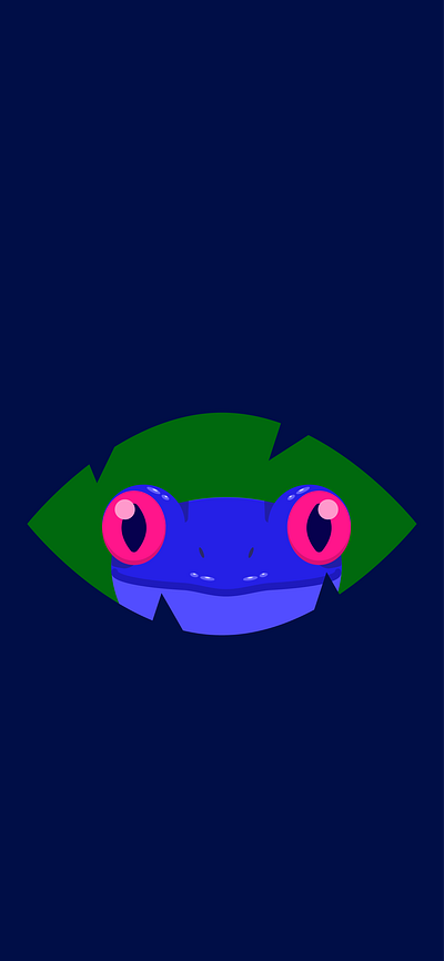 Blue Frog design flat illustration minimal vector