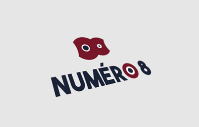 logo numero8 presentation branding logo typography vector