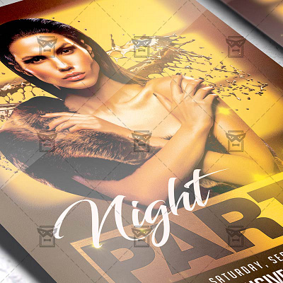 Party Night - Flyer PSD Template show time