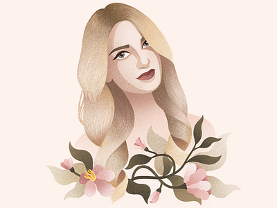 Beautiful beautiful digital flowers illustration