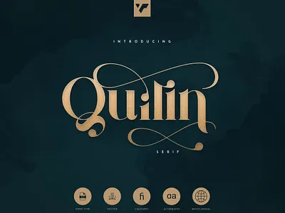 Quilin Serif - Latin and Cyrillic branding calligraphy calligraphy font design elegant font fonts latin lettering logo luxury font modern professional retro sans serif font serif serif font simple vintage vintage typeface