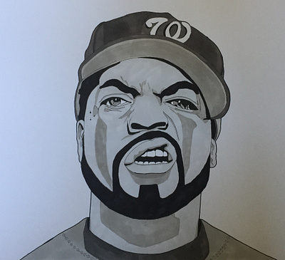 Ice Cube Portrait illustration marker marker sketch portrait portrait illustration sketch