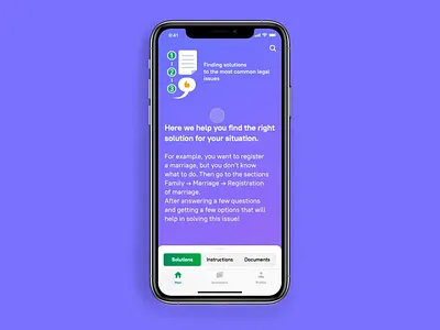 Animation for Lawyer in Your Pocket android animation design flat gif icon illustration ios list mobile principle