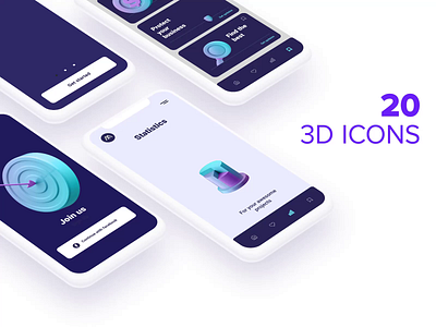 3D ICONS for Apps 3d 3d illustration animation app c4d cinema4d figma free freebie gif illustration loop obj png ui ui design uiux ux ux design web