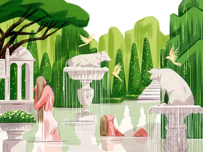 Milk Bath branding design digital folioart illustration landscape nature packaging xuetong wang