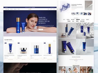 Pier Augé – Skincare Brand Homepage Design Concept beauty ecommerce luxury personal care shopify skin care ui design ux design website design