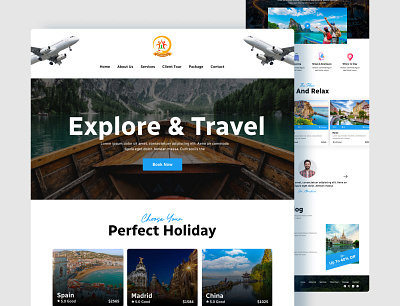 Travel Agency Landing Page Design agency ui design graphic design landing page landing page design travel agency ui travel ui design ui ui design uiux user experience design user interface design ux web design