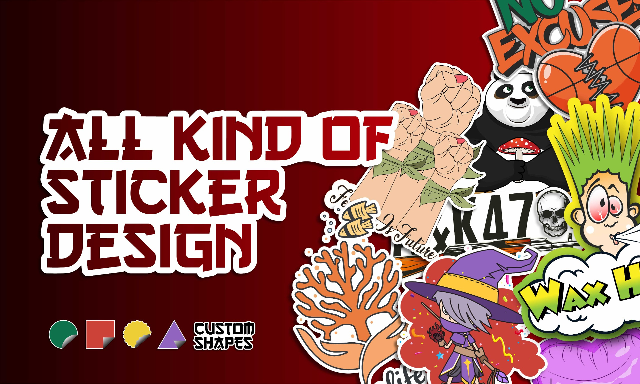 Example of I Will Do Custom Sticker Design For You