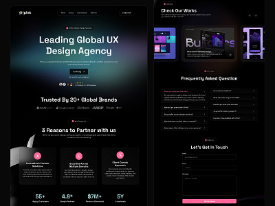 UX Design Agecny Landing Page UI agency landing page landing page design landing page ui startup ui ui design uiux ux web 3 web design