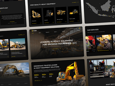 Heavy Equipment Website Design Professional adobe photoshop adobexd branding design graphic design heavy equipment website illustration logo ux vector website design