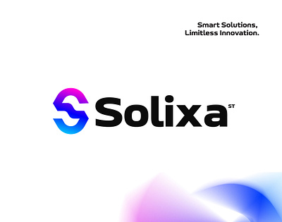 Solixa - S logo, S letter, Modern logo, Tech, UI, AI, App Design 3d ai animation app application branding design gradient logo logo logo folio modern logo modern s logo s letter logo s logo s tech logo software tech logo technology logo ui web3