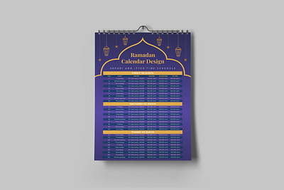 Ramadan Calendar Design and Sehri Ifter Time Schedule 2025 calendar calendar design graphic design ramadan ramadan calendar ramadan kareem