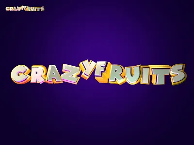 Logotype "CrazyFruits" casino games 2d 2d art arnold arnoldrender casino crazy design illustration lights logo logotype maya purple wacom wacom intuos