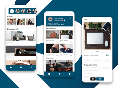Gift Recommendations adobexd design design app ecommerce app ecommerce design interface ui ux