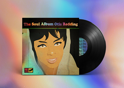 The Soul Album by Otis Redding album art album artwork album cover design holographic mockup mockup design music soul