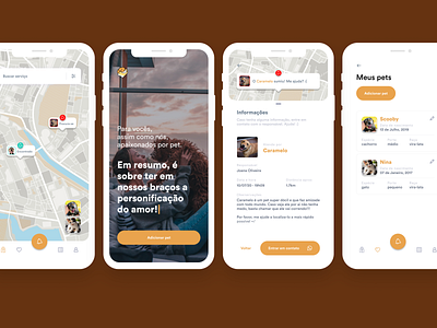 Caramelovem app design ios layout mobile ui