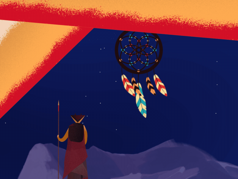 Night desert animation aftereffects animation art cartoon ethnic gradient grain graphic illustration motion design motion graphic