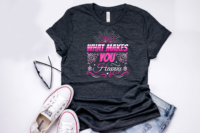 Do what makes you happy typography t shirt design vector. art artist branding calligraphy design designer fashion graphic happy illustration motivation motivational quotes quotes tees tshirt tshirt design typography vector