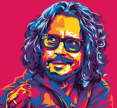 Chris Cornell audioslave chris cornell grunge illustration illustrator music rock rock and roll rock music soundgarden vector vector art vector illustration