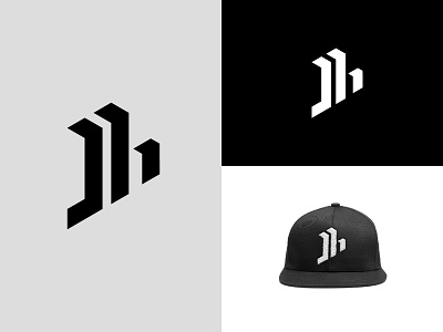 J + H Logo branding design flat design jh logo personal brand personal logo