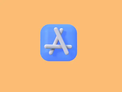 A for 3d 3d apple icon
