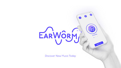 Earworm App 3d adobexd app brand brand identity branding earworm illustration logo shazam typography uiux ux design uxdesign uxui