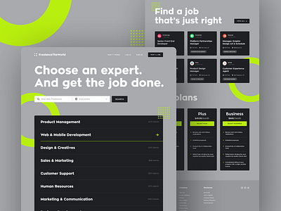 Freelance Platform Design concept design freelance freelance platform homepage job landing landing page landingpage shakuro ui ux web web design website website design