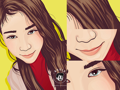 VEXEL PORTRAIT COMMISSION cartoon digital painting digitalart girl illustration portrait vector vexel vexelart