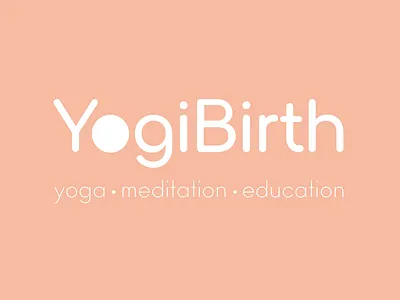 Yogi Birth art branding design flat illustration logo logotype pregnancy pregnant typography yoga