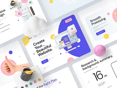 Collab — Landing Page Kit III after effects animation design motion motion design motiongraphics ui ui8 ux