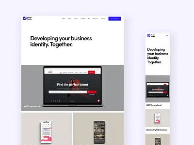 Clean Minimalist Website - Devign Studios agency bold font brand identity clean design homepage landing page minimalist mobile portfolio simple ui unique ux web developer website website concept website design website ui white space
