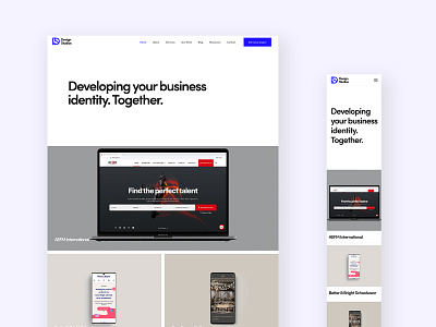 Clean Minimalist Website - Devign Studios agency bold font brand identity clean design homepage landing page minimalist mobile portfolio simple ui unique ux web developer website website concept website design website ui white space