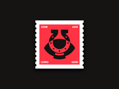 Good Luck Looks Good horseshoe icon logo luck pictogram stamp symbol