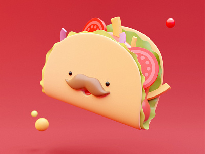 You're the salsa of my taco! 🌮 3d 3d art 3d artwork blender blender3d blendercycles character design characterdesign cute cute food design emoji food happy illustration kawaii rebound simple taco tacos