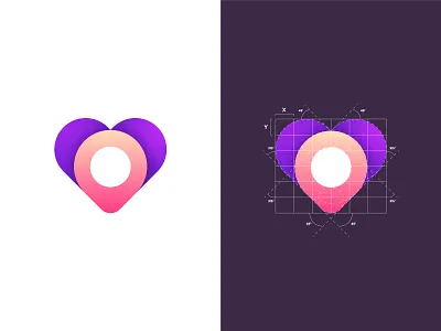 here we meet logo mark and logo gride brand brand identity branding date design icon illustration ios app iphone logo concept logo design branding logo designer logo grid logo mark logodesign metting minimal modern logo vector website