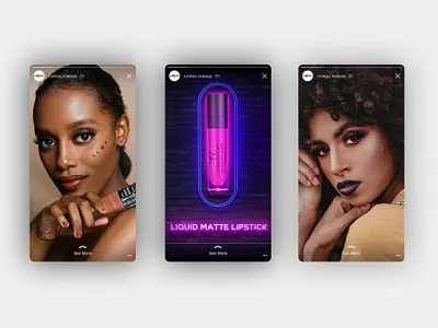 Cookie's Make Up - Content Social Media Instagram brand instagram post instagram stories makeup post presentation social media story