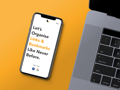 Login and Onboarding Screen for Link Manager App bookmarks branding design minimal ui uiux
