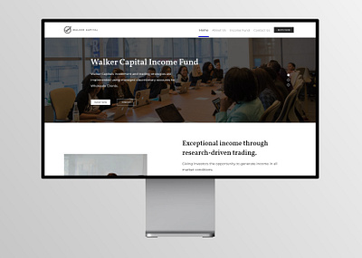 Walker Capital Income Fund Website design mockup ui uiux user experience user interface userinterface ux website website design