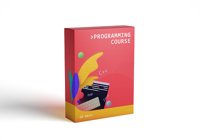 Programming course packaging design box course design floral flowers illustration illustrator package packaging programming visual visualisation