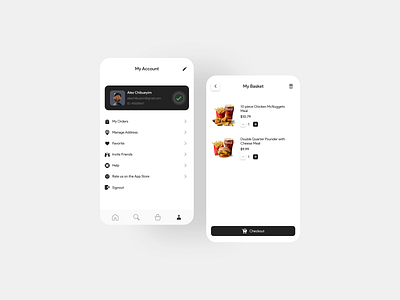 My Account & Checkout Page account adobe xd app app design cart checkout page design dribbble best shot food and drink food app product design profile design profile page ui ui ux design uidesign uiux ux