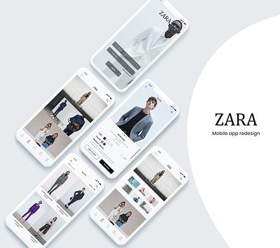 e commerce app UI design / zara app redesign app redesign app ui branding clean ui cool design dailychallenge dailywebdesign e commerce template ecommerce elegant graphicdesign hired logo redesign uiux vector webdesign zara app