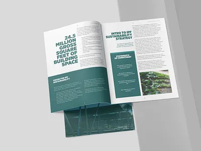 Sustainability report annual report branding colors layout layout design msu report