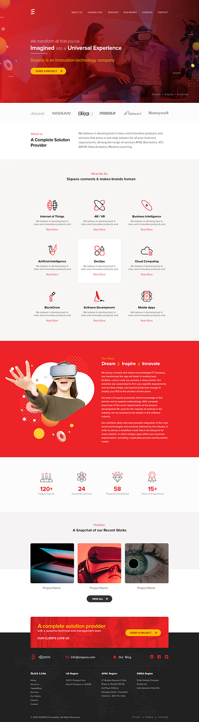 Siqsess corporate red technology ui ux web web design web ui web ui ux webdesign website white