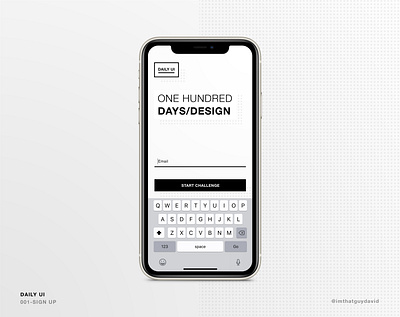 Daily UI - 001 - Sign Up dailyui ios signup ui ux