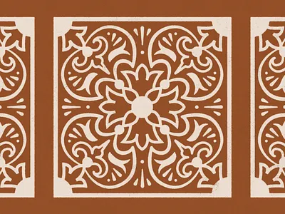 Talavera Pattern 2.0 brown clay decor design floral illustration mediterranean mexican orange pattern pattern design simple spanish talavera terracotta vector