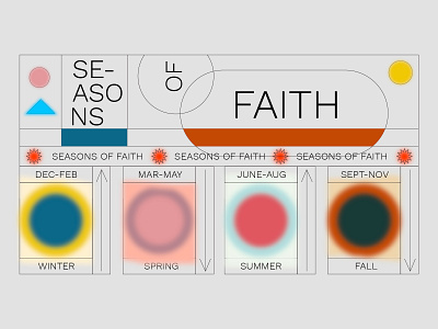 SEASONS OF FAITH | SERMON SERIES DESIGN branding christian church design faith flat gradient design midcentury retro sermon art sermon graphic sermon series